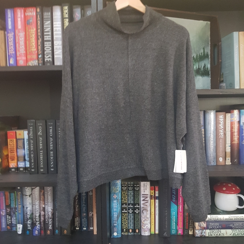 Lucky Batwing Long Sleeve Grey Medium Top